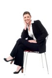 Relaxed smiling corporate lady Stock Photo Relaxed smiling corporate lady Stock Photo