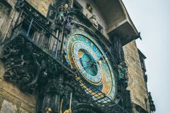 Reloj astronómico medieval, Praga, república del control fotografía de archivo Reloj astronómico medieval, Praga, república del control fotografía de archivo