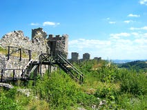 Medieval fortress Koznik. Remains of wall the medieval fortress Koznik royalty free stock images Medieval fortress Koznik. Remains of wall the medieval fortress Koznik royalty free stock images
