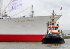 Remorqueur avant le chapeau San Diego de bateau photo stock Remorqueur avant le chapeau San Diego de bateau photo stock