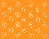 Remous blancs symétriques sur un fond orange illustration libre de droits Remous blancs symétriques sur un fond orange illustration libre de droits