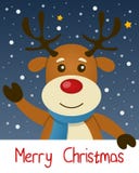 Ren-Weihnachtsgruß-Karte lizenzfreie abbildung Ren-Weihnachtsgruß-Karte lizenzfreie abbildung