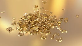 rendição 3d dos euro- sinais que recolhem em um montão Opção no estilo do ouro branco Foto de Stock Royalty Free rendição 3d dos euro- sinais que recolhem em um montão Opção no estilo do ouro branco Foto de Stock Royalty Free