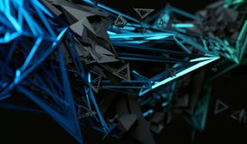 Rendu 3D abstrait de forme polygonale Photo stock Rendu 3D abstrait de forme polygonale Photo stock