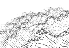 Rendu 3D abstrait des vagues avec des particules Photo stock Rendu 3D abstrait des vagues avec des particules Photo stock