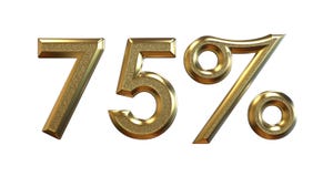 rendu 3d Pourcentages d'or sur un fond blanc illustration de vecteur rendu 3d Pourcentages d'or sur un fond blanc illustration de vecteur