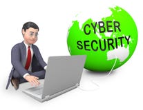 Rendu futé professionnel du bouclier 3d de sécurité de Cyber illustration stock Rendu futé professionnel du bouclier 3d de sécurité de Cyber illustration stock