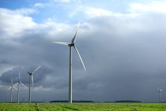 Renewable Energy Wind Turbine on Agriculture Field royalty free stock photo Renewable Energy Wind Turbine on Agriculture Field royalty free stock photo