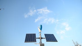 Renewable Green Energy Equipment On The Roof Stock Image Renewable Green Energy Equipment On The Roof Stock Image