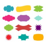 Rengöringsdukklistermärke-, etiketts-, baner- och etikettsamling stock illustrationer Rengöringsdukklistermärke-, etiketts-, baner- och etikettsamling stock illustrationer