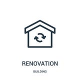 renovation icon vector from building collection. Thin line renovation outline icon vector illustration vector illustration renovation icon vector from building collection. Thin line renovation outline icon vector illustration vector illustration