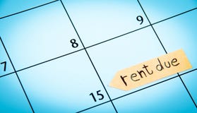 Rent due calendar