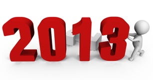 Replacing Numbers To Form New Year 2013 - A 3d Ima Stock Photos