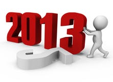 Replacing Numbers To Form New Year 2013 - A 3d Ima Royalty Free Stock Photos