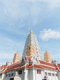 Replica pagoda of Maha Bodhi temple, where the at Wat Yansangwararam, Pattaya, Chonburi, Thailand stock photo Replica pagoda of Maha Bodhi temple, where the at Wat Yansangwararam, Pattaya, Chonburi, Thailand stock photo