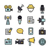 Reportero Icons de las noticias stock de ilustración Reportero Icons de las noticias stock de ilustración