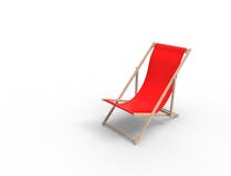 representaci?n 3D de una silla de playa aislada en fondo del estudio libre illustration representaci?n 3D de una silla de playa aislada en fondo del estudio libre illustration