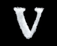 representación 3d de la letra blanca gruesa de la nube ‘V ‘en fondo negro stock de ilustración representación 3d de la letra blanca gruesa de la nube ‘V ‘en fondo negro stock de ilustración