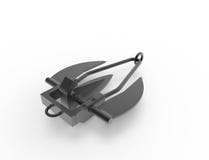 representación 3d de un ancla del metal aislada en el fondo blanco del estudio stock de ilustración representación 3d de un ancla del metal aislada en el fondo blanco del estudio stock de ilustración