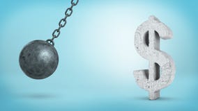 representación 3d de una bola arruinadora de balanceo grande al lado de la muestra concreta de USD ilustración del vector representación 3d de una bola arruinadora de balanceo grande al lado de la muestra concreta de USD ilustración del vector