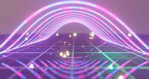 representación 3d Figura geométrica en la luz de neón contra un túnel oscuro Resplandor del laser stock de ilustración representación 3d Figura geométrica en la luz de neón contra un túnel oscuro Resplandor del laser stock de ilustración