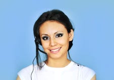 Representante atractivo del servicio de atención al cliente Fotos de archivo Representante atractivo del servicio de atención al cliente Fotos de archivo