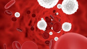 Representation of the cells in the blood, 3d illustration stock illustration Representation of the cells in the blood, 3d illustration stock illustration