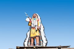Reproduction of great Indian chief in traditional clothes royalty free stock image Reproduction of great Indian chief in traditional clothes royalty free stock image