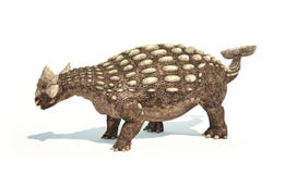 Représentation photorealistic de dinosaure d'Ankylosaurus. Position dynamique illustration libre de droits Représentation photorealistic de dinosaure d'Ankylosaurus. Position dynamique illustration libre de droits