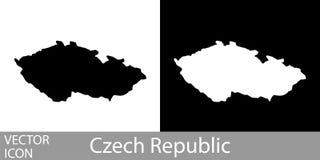 República Checa detalhou o mapa ilustração royalty free República Checa detalhou o mapa ilustração royalty free