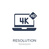 Resolution icon. Trendy flat vector Resolution icon on white background from Technology collection royalty free illustration Resolution icon. Trendy flat vector Resolution icon on white background from Technology collection royalty free illustration