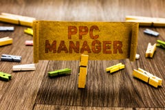 Responsabile del Ppc del testo di scrittura di parola Il concetto di affari cui gli inserzionisti pagano ogni volta la tassa una fotografia stock Responsabile del Ppc del testo di scrittura di parola Il concetto di affari cui gli inserzionisti pagano ogni volta la tassa una fotografia stock