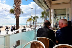 Restaurangsikt, Benidorm, Spanien arkivfoton Restaurangsikt, Benidorm, Spanien arkivfoton