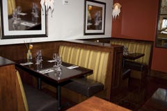 Restaurant dining booth tables