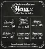 Restaurant Food Menu Design with Chalkboard Background Stock Image Restaurant Food Menu Design with Chalkboard Background Stock Image