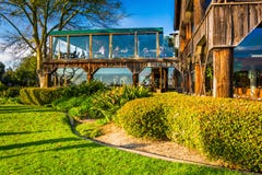 Restaurant at Seaport Village in San Diego, California. Royalty Free Stock Photos Restaurant at Seaport Village in San Diego, California. Royalty Free Stock Photos