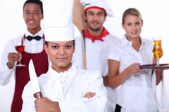 Restaurantpersonal lizenzfreie stockfotos Restaurantpersonal lizenzfreie stockfotos