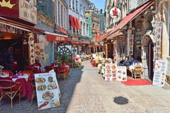 Restaurants in historical centre of Brussels stock photography Restaurants in historical centre of Brussels stock photography