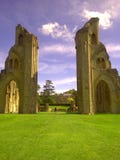 Restes ruinés de l'abbaye de Glastonbury, R-U photo libre de droits Restes ruinés de l'abbaye de Glastonbury, R-U photo libre de droits