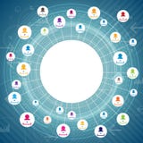Rete globale Copyspace dell'utente royalty illustrazione gratis Rete globale Copyspace dell'utente royalty illustrazione gratis