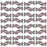 Reticolo dell'annata Un modello con le ghirlande del fiore illustrazione di stock Reticolo dell'annata Un modello con le ghirlande del fiore illustrazione di stock