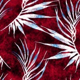 Reticolo senza giunte tropicale Palma curva acquerello illustrazione vettoriale Reticolo senza giunte tropicale Palma curva acquerello illustrazione vettoriale
