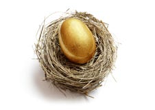 Retirement savings golden nest egg Stock Photo Retirement savings golden nest egg Stock Photo