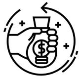 Retour de illustration au trait investissement illustration libre de droits Retour de illustration au trait investissement illustration libre de droits