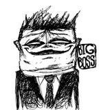 Retrato cômico do chefe principal Pode ser usado para publicações, cartazes e cartão ilustração royalty free Retrato cômico do chefe principal Pode ser usado para publicações, cartazes e cartão ilustração royalty free