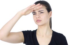 Retrato da mulher que encontra a oportunidade imagens de stock Retrato da mulher que encontra a oportunidade imagens de stock