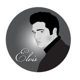 Retrato de Elvis Presley blanco y negro stock de ilustración Retrato de Elvis Presley blanco y negro stock de ilustración