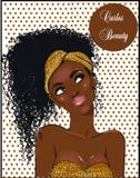Retrato de la mujer negra hermosa ilustración del vector Retrato de la mujer negra hermosa ilustración del vector