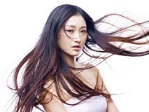 Retrato de um modelo asiático fêmea novo fotografia de stock Retrato de um modelo asiático fêmea novo fotografia de stock