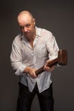 Retrato de un hombre mojado fotografía de archivo libre de regalías Retrato de un hombre mojado fotografía de archivo libre de regalías